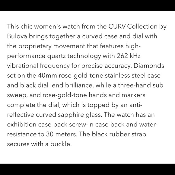 Bulova Curv Watch - Picture 4 of 4